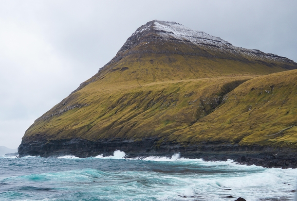 Ocean amp snow  Faroe Islands 