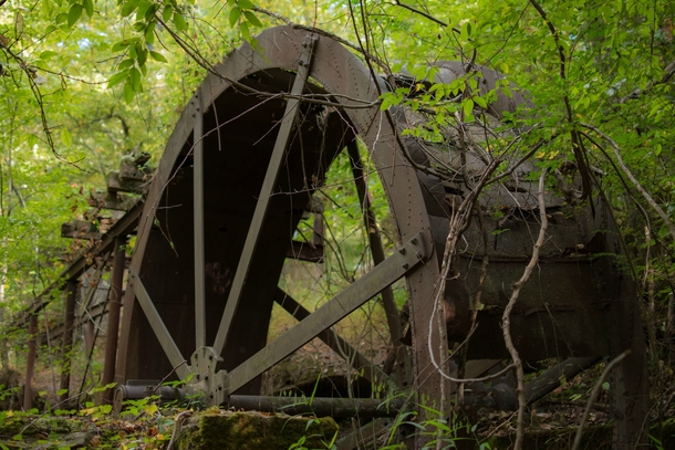 Old abandoned water wheel 