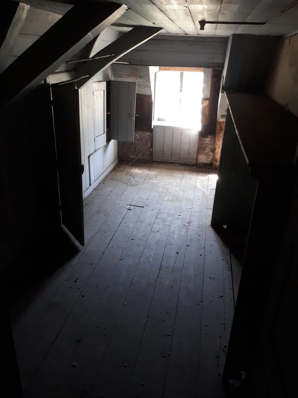 Old attic room in a mansion from the s its not completely abandoned there still lives an old lady on the ground floor