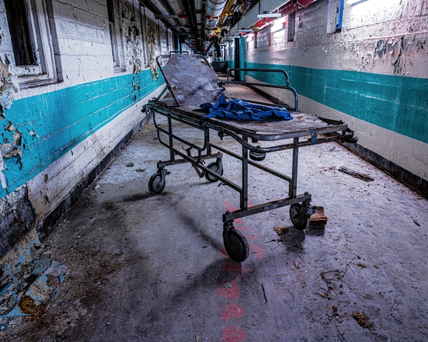 Old Gurney in Abandoned Hospital