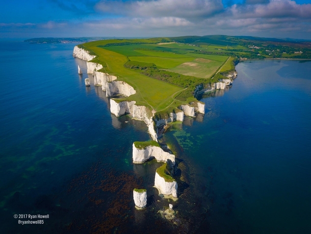 Old Harry Rocks from ft above  by Ryan Howell