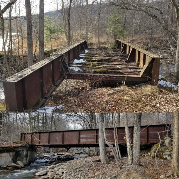 Old Mininglumber train bridge in Bradford County Pennsylvania