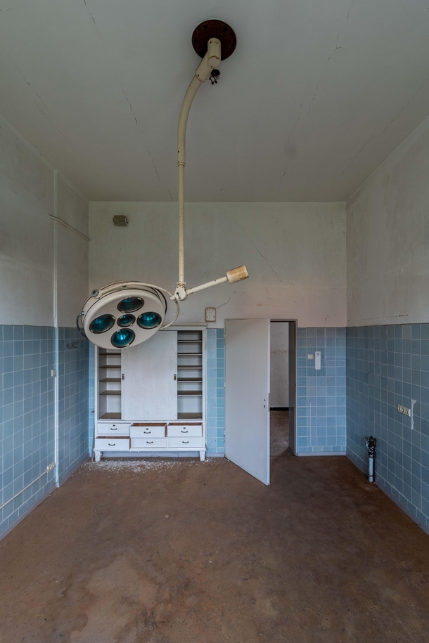 Old operating theatre of a hospital abandoned for  years