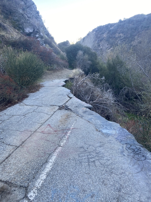 Old road to Mt Baldy east of Los Angeles