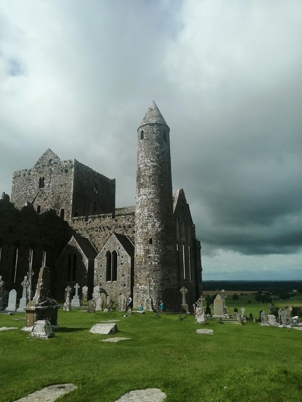 Old school architecture the round Tower was built in the th century Rock of Cashel Ireland
