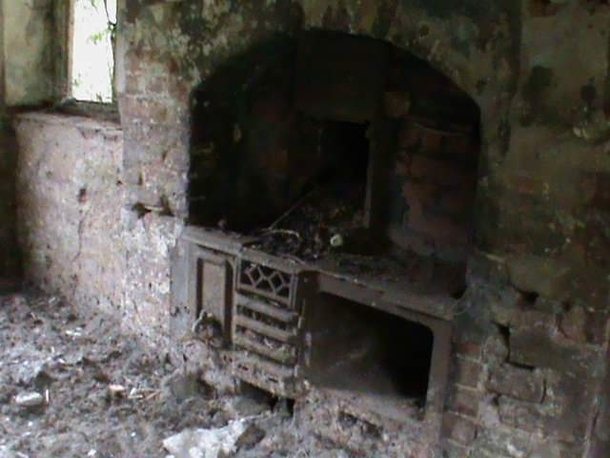 Old stove in an abandoned house Nr Ironbridge UK