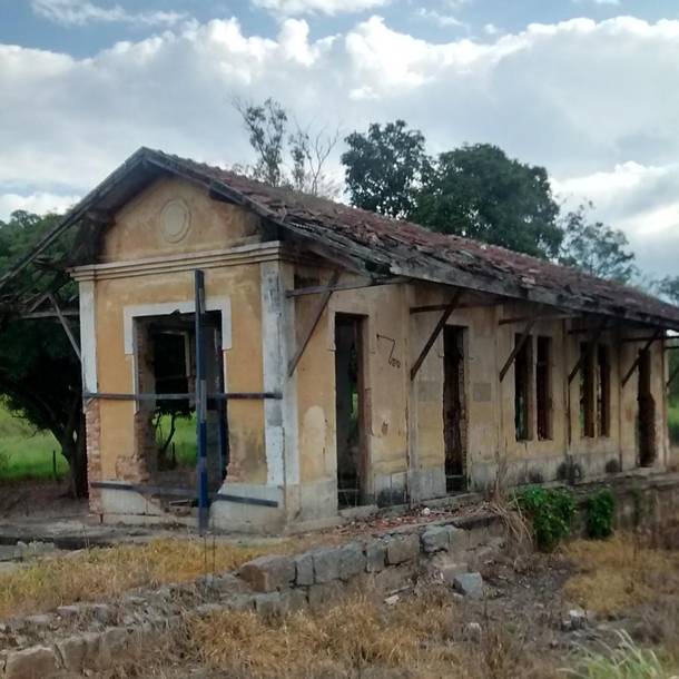 Old train station in Brazil Built in  Deactivated in  I took this photo in  but it got repaired in  so it actually doesnt look like this anymore