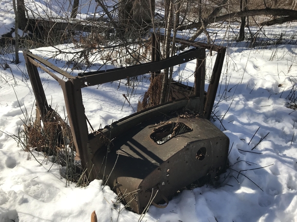 Old Truck Cab Found Rusting Away in the Woods of Southern Maine  OC