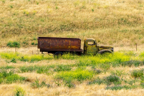 Old Truck in an Empty Field Near Los Olivos California