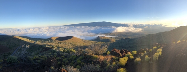 On Mauna Kea looking at Mauna Loa on the big island of Hawaii 