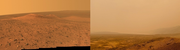 One is Mars the other is California today 