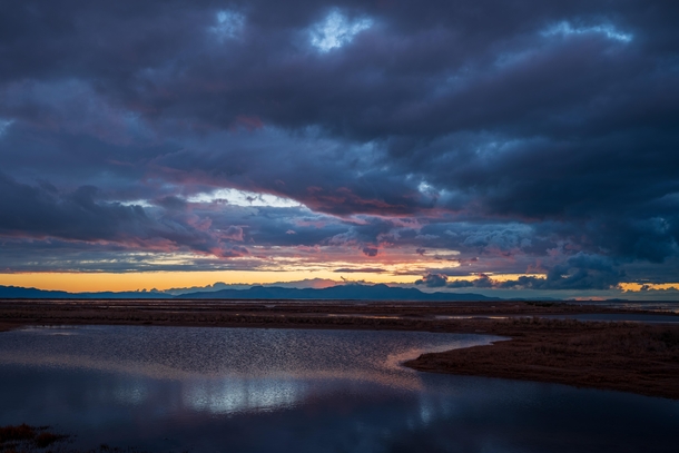 One main ingredient in a good sunset photo lots of patience About  minutes after sunset Great Salt Lake UT 