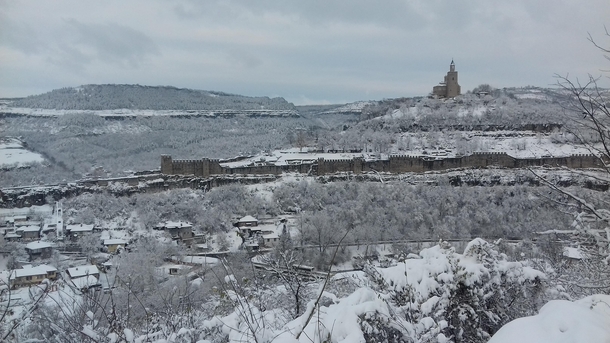 One of many beautiful winter views from my university - Veliko Turnovo Bulgaria  OC