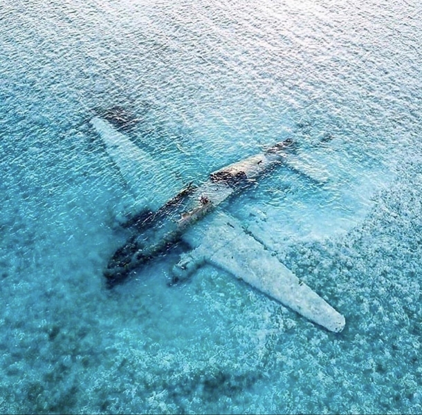 One of Pablo Escobars abandoned drug smuggling planes in the Bahamas