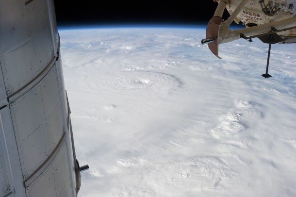 One of the Expedition  crew members aboard the ISS captured this still image of Super Typhoon Bopha on Dec   