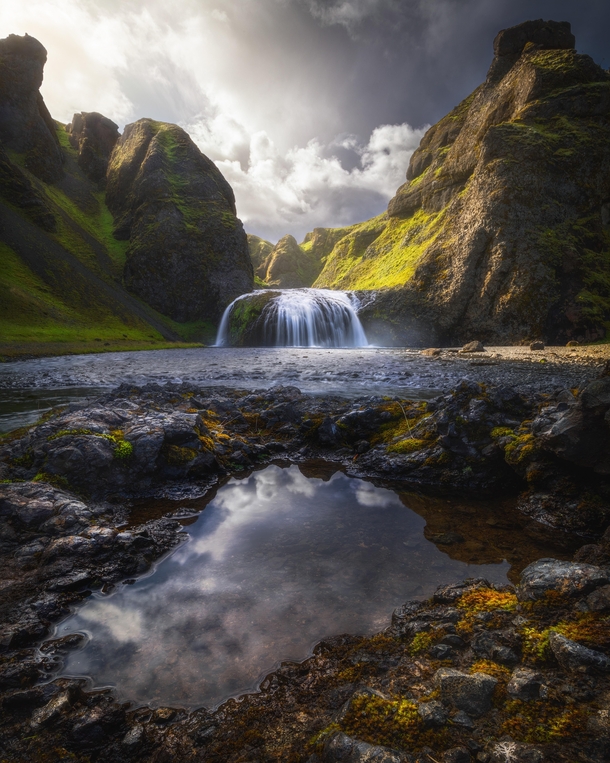 One of the many beautiful waterfalls Iceland 
