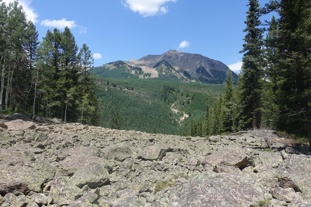 One of the many lonely open spaces of the West Elks Wilderness Colorado 