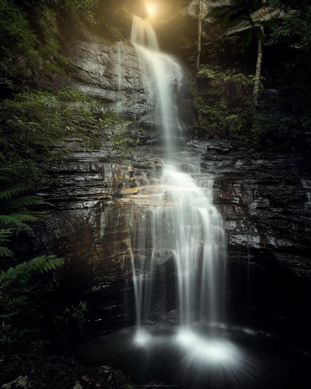 One of the many waterfalls in the Blue Mountains Aus 