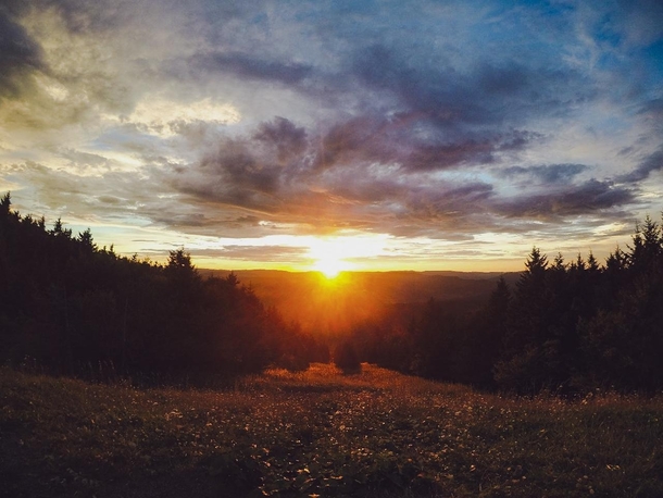 One of the most breathtaking sunsets ever Snowshoe Mountain West Virginia 