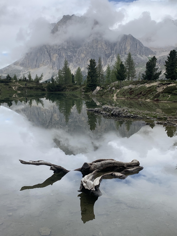 One of the most mysterious lakes I have been to Combined with perfect reflections in the Dolomites  x