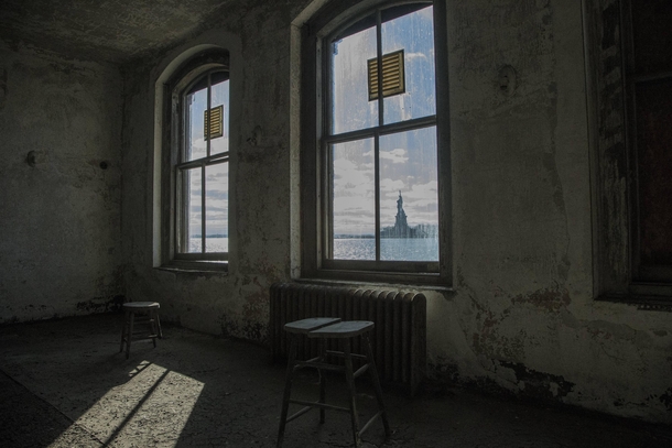 One of the wards on the south side of Ellis Island 