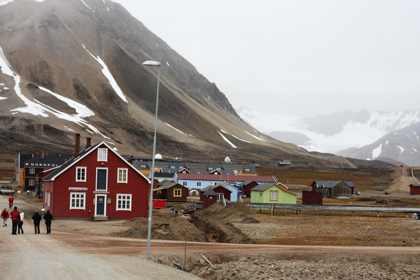 One of the worlds northernmost villages Ny-lesund Norway 