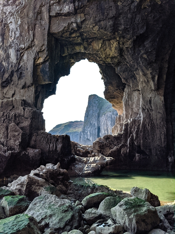 Only accessible at low tide Lydstep Caverns has to be one of the top beauty spots in Wales 