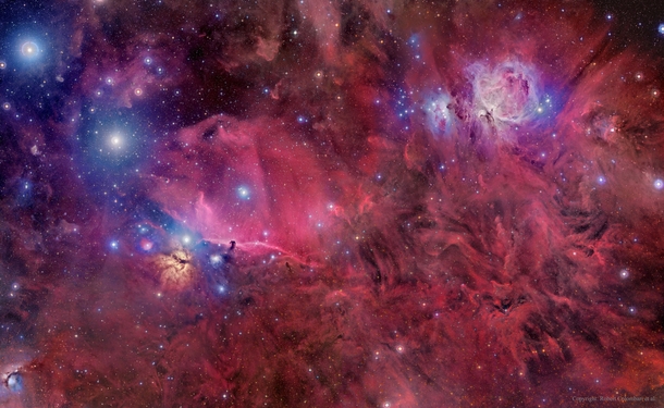 Orion in Gas Dust and Stars 