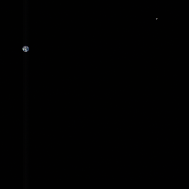 OSIRIS-Rex of NASA took this photo of the Earth Moon system Thats how far the Apollo missions took astronauts