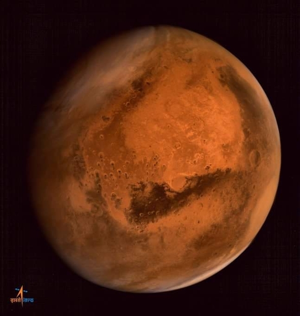 Out of the  currently active satellites orbiting around Mars Indias Mangalyaan is the only one stationed in an orbit from where it can capture the full disk of the planet in a single shot