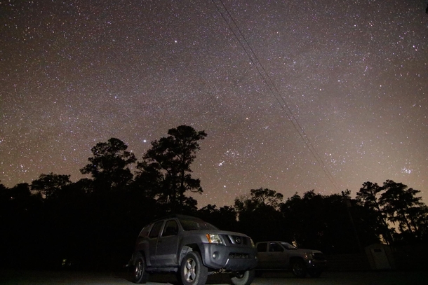 Outer bands of the Milky Way and faint Zodiacal Light at Stephen C Foster State Park this weekend 