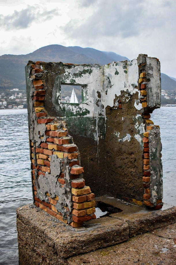 Outhouse of an old military base in Montenegro 