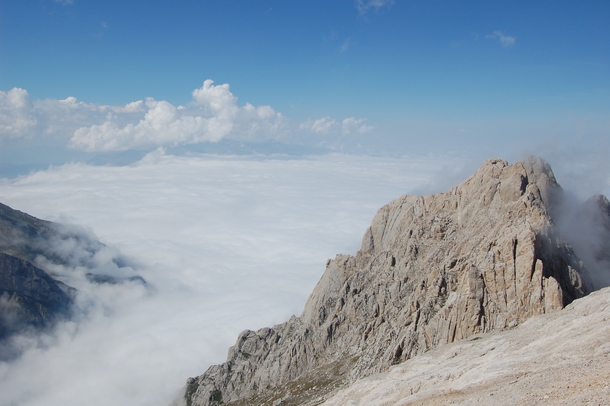 Over the clouds - Gran Sasso mountains Abruzzo Central Italy 