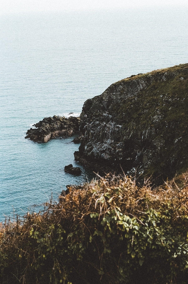 Overhanging the cliffs in Howth Ireland Taken on Film 