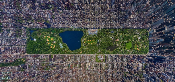 Overhead View of New York City 