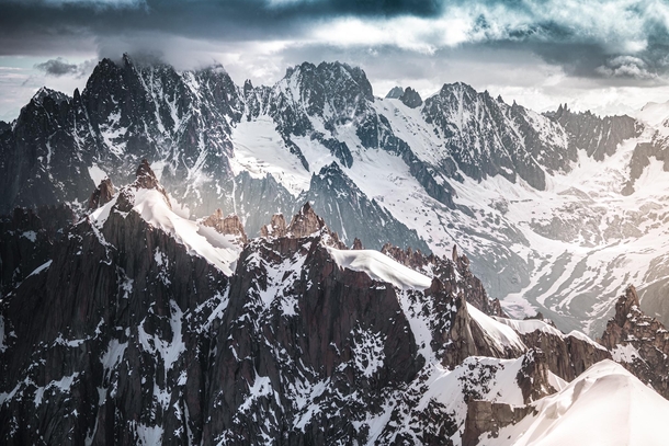Overlooking Rugged Alps at French-Italian border from Chamonix France  - IG visualsofanshul