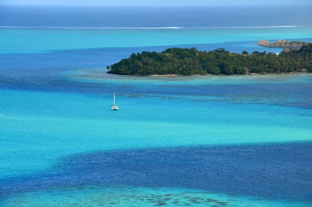 Overlooking the Lagoon Bora Bora French Polynesia - One of my favorites from the honeymoon 