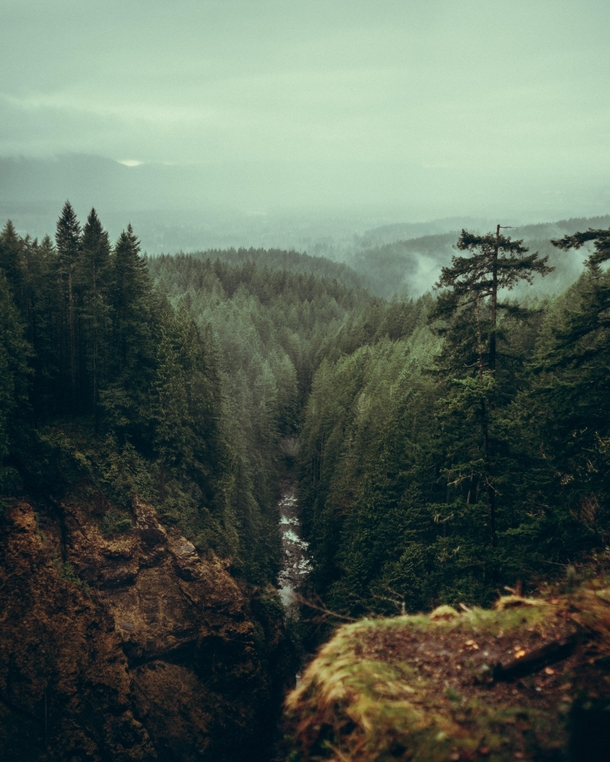 Overlooking Wallace Falls State Park in Gold Bar Washington 