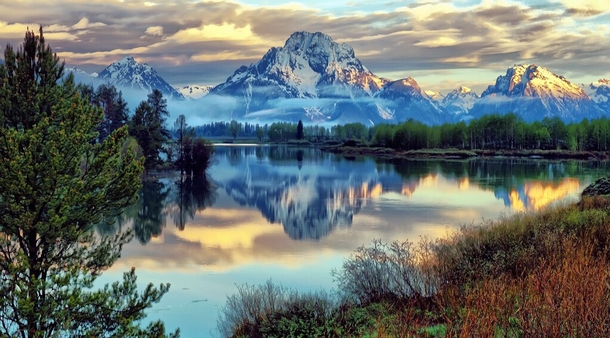 Oxbow Bend Grand Teton National Park Wyoming  by Jeff Clow