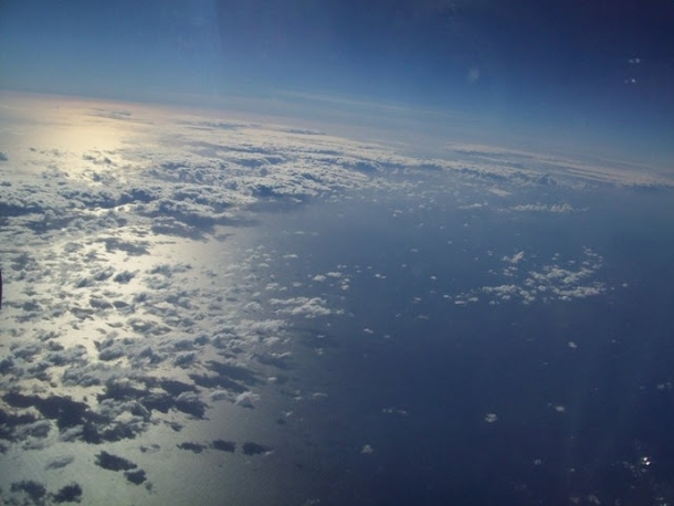 Pacific Ocean from above 