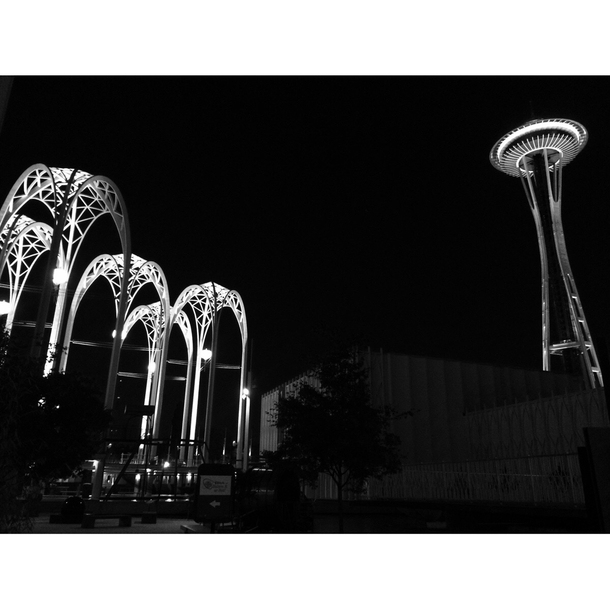 Pacific Science Center and Space Needle Seattle WA 