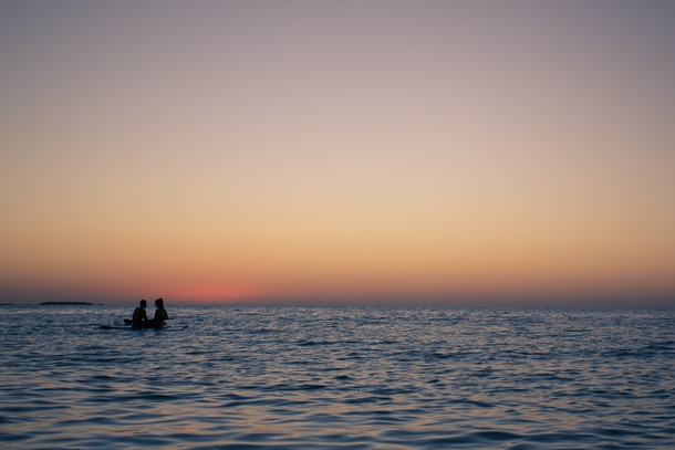Paddle Boarding at Sunset Australia 