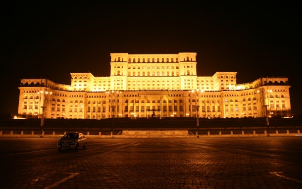 Palace of the Parliament Bucharest Romania Former home of post-war dictator Nicolae Ceauescu designed by Anca Petrescu 