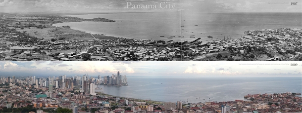 Panama City Panama Panorama  vs  