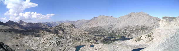 Panorama from  ft on the John Muir Trail - Glenn Pass 