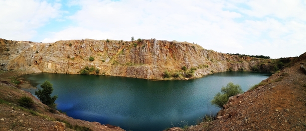 Panorama of a small lake Ive found in Kosovo 