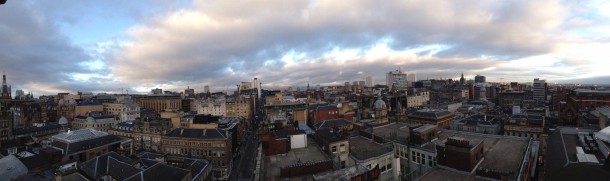 Panorama of Glasgow Scotland 