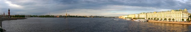Panorama of Saint Petersburg from Palace Bridge 