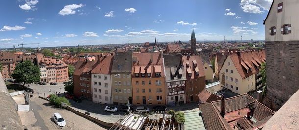 Panorama of the city of Nuremberg Germany