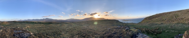 Panoramic Sunset on Isle of Skye Scotland 